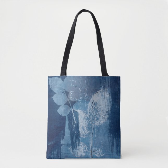 Tote Bag artwork bleu-gris Abstrait (Devant)