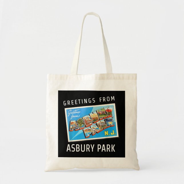 Tote Bag Asbury Park New Jersey NJ Travel Souvenir Pots cad (Devant)