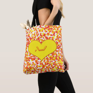 Tote Bag ASL-I Love You with Heart par Shirley Taylor