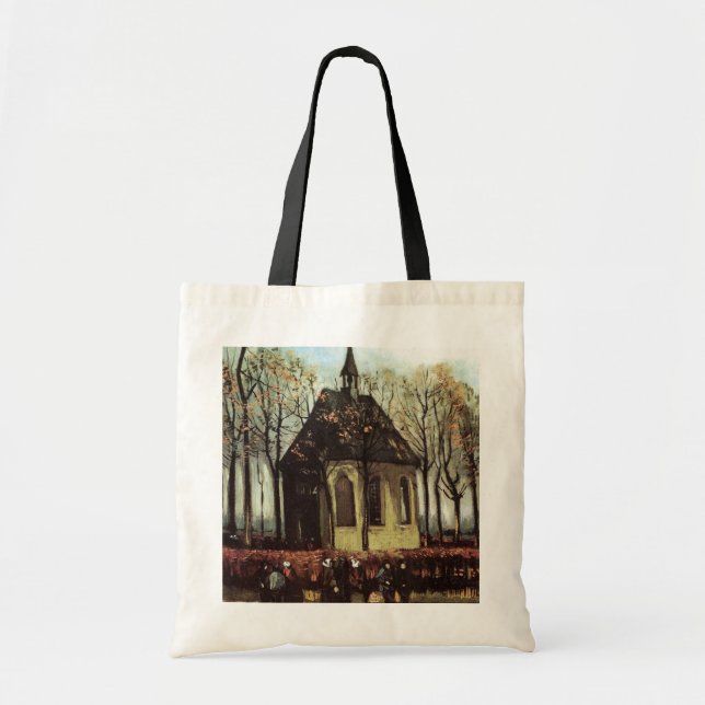 Tote Bag Assemblée à l'église, Nuenen par Vincent van Gogh (Devant)