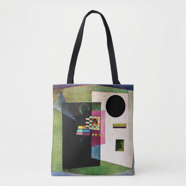 Tote Bag Asserting, peinture abstraite de Kandinsky, (Devant)