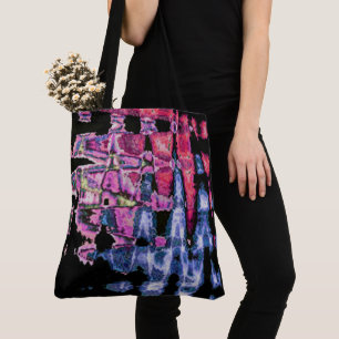 Tote Bag Assez mignonne pourpre Cendres Gris et Noir Aquare