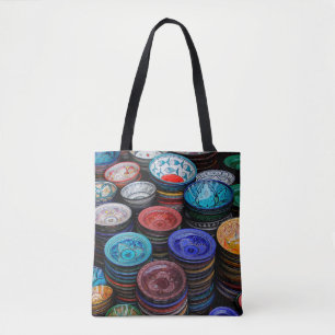 Tote Bag Assiettes marocaines au marché