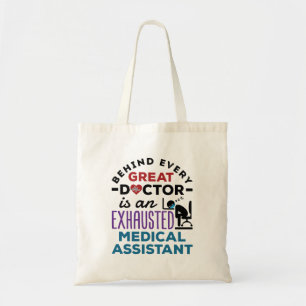 Tote Bag Assistant Médicale Exhausted Funny Appréciation