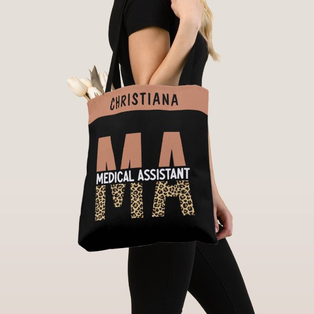 Tote Bag Assistant Médicale MA personnalisé Empreinte de lé (De près)