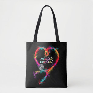 Tote Bag Assistant Médicale Stéthoscope coloré Infirmiè