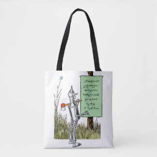 Tote Bag Assistant vintage de Oz, Tinman Lecture Signe