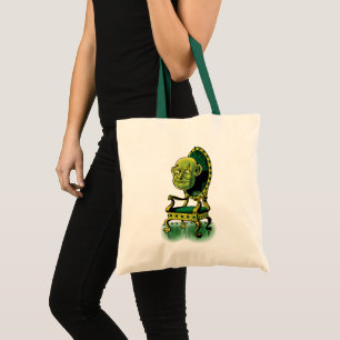 Tote Bag Assistant vintage Oz, Grumpy Wizard Emerald Throne