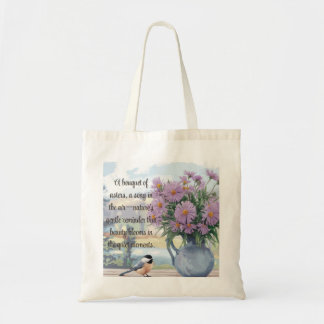 Tote Bag Astres aquarelles et devis de poulet