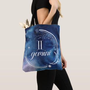 Tote Bag Astrologie des aquarelles - Gemini