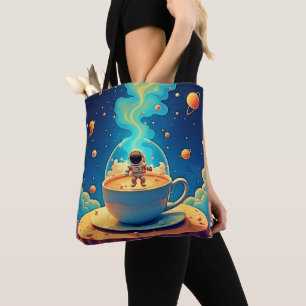 Tote Bag Astronaute Café Espace Art