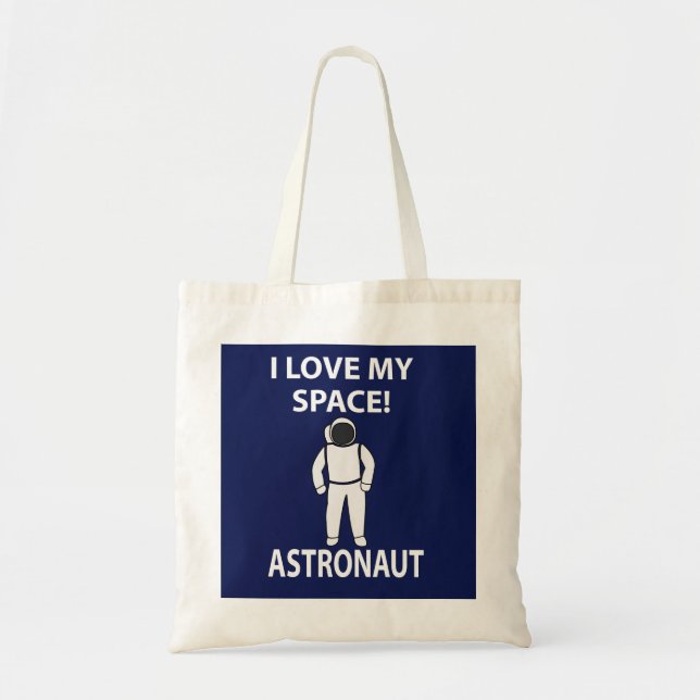 Tote Bag Astronaute J'aime Mon Espace Astronaute (Devant)