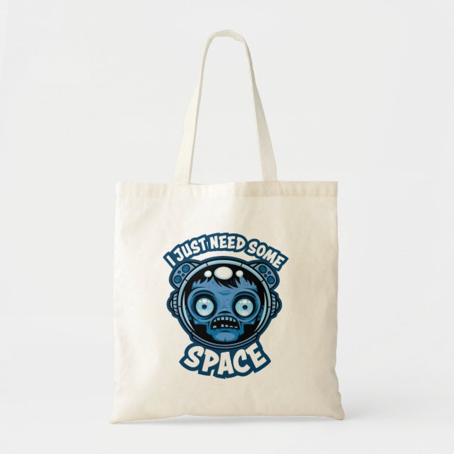 Tote Bag Astronaute Zombie a Besoin d'un peu d'Espace (Devant)