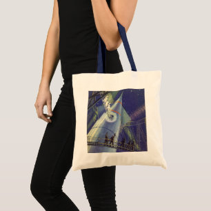 Tote Bag Astronautes de la science-fiction vintage sur un v