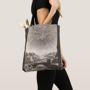 Tote Bag Astronomie Antique Ciel avec Soleil par Allain Mal