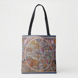 Tote Bag Astronomie vintage, Carte des constellations chrét