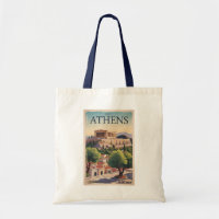 Athens Grèce Illustration Voyage Art Vintage