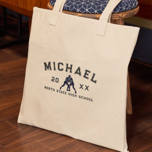 Tote Bag Athlète de fin d'études personnalisé avec lettre u
