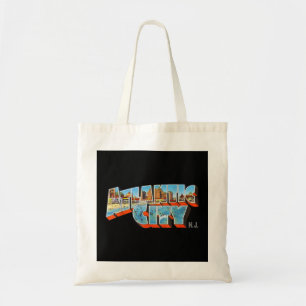 Tote Bag Atlantic City New Jersey NJ Vintage Retro Souvenir