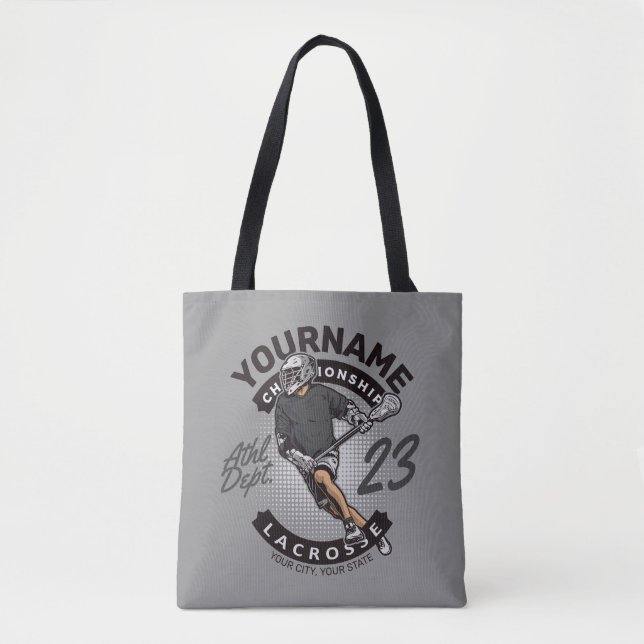 Tote Bag Attaque de l'équipe sportive du joueur de crosse p (Devant)