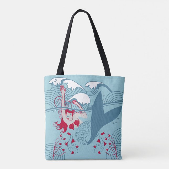 Tote Bag "Attaque de requin" Fourre-tout (Dos)