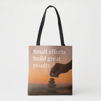 Tote Bag Atteindre la grandeur Un pas à la fois