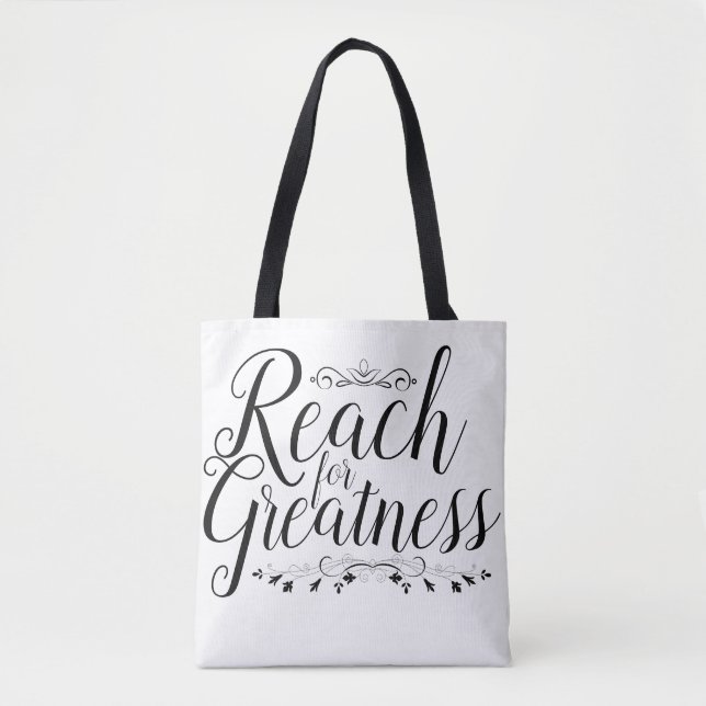 Tote Bag Atteindre pour la calligraphie de grandeur (Devant)