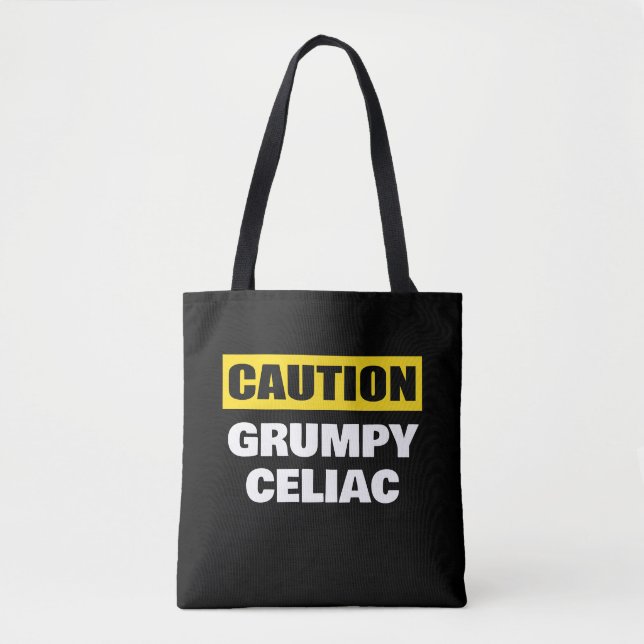 Tote Bag Attention Cœliaque Grincheux (Devant)
