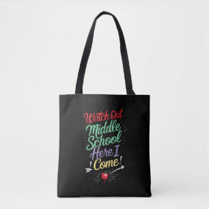 Tote Bag Attention collège, j'arrive école