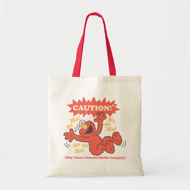 Tote Bag Attention Elmo qui rit à l'approche (Devant)