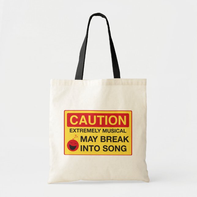 Tote Bag Attention : Extrêmement Musical (Devant)