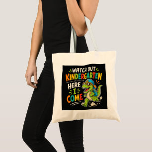 Tote Bag Attention maternelle j'arrive Dino