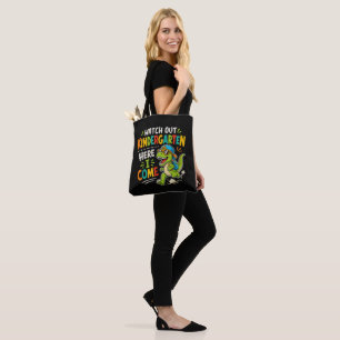 Tote Bag Attention maternelle j'arrive Dino