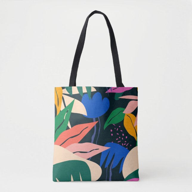 Tote Bag Attention motif tropical Getter (Devant)