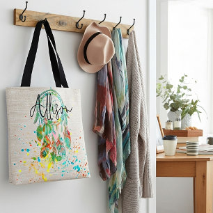 Tote Bag Attrape-rêves éclaboussé personnalisé