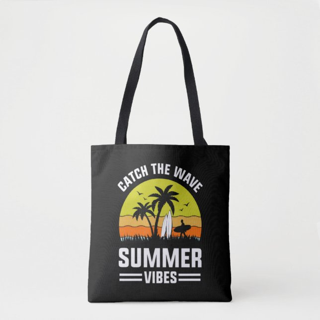 Tote Bag Attrapez la vague Vibes d'été-64193 (Devant)