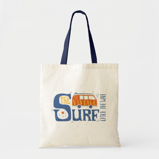 Tote Bag Attrapez l'affiche de vague (Devant)