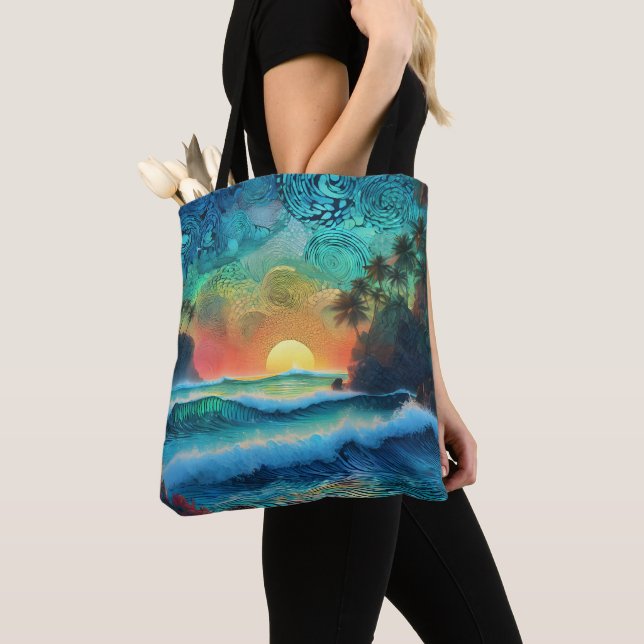 Tote Bag Au-delà de Blues Seascape (De près)