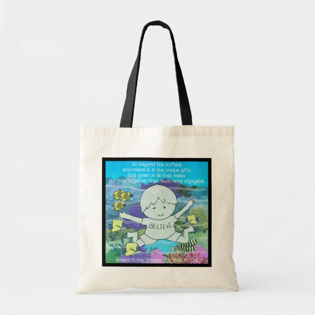 Tote Bag Au-delà de la surface (Devant)