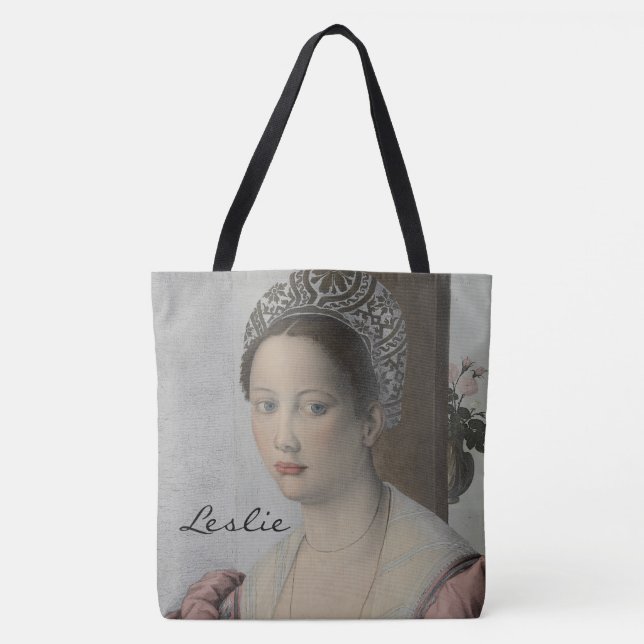 Tote Bag Aube Avant Un Joli Monogramme Personnalisé Baroque (Devant)