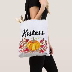 Tote Bag Auberge Automne Automne Floral Citrouille Mariage