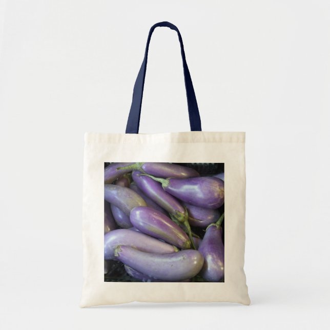 Tote Bag Aubergine de Japonais du marché (Devant)