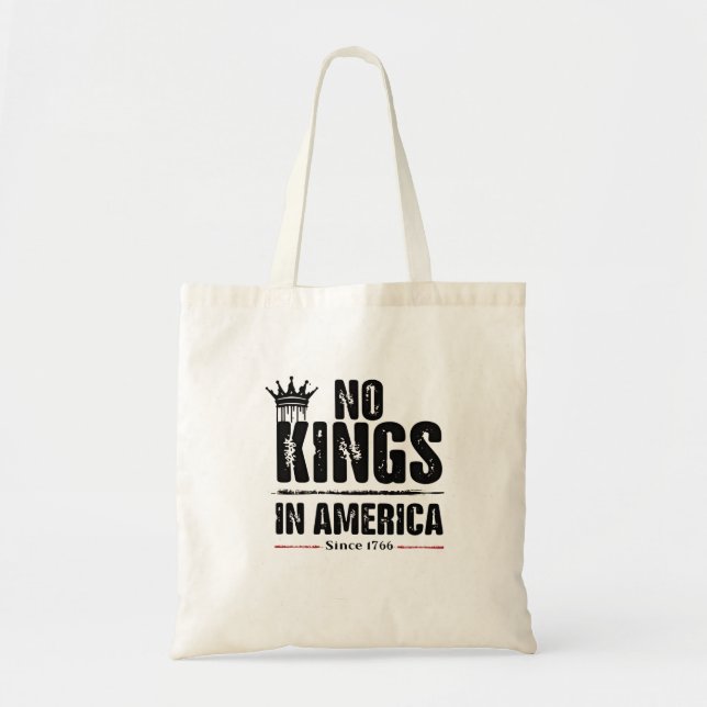Tote Bag Aucun roi en Amérique Anti Trump Patriotique améri (Devant)
