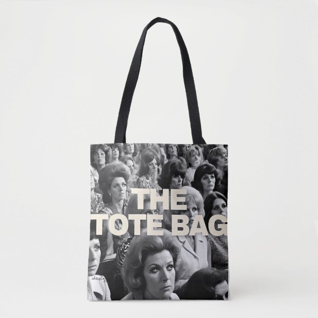 Tote Bag Audience des Housewifes des années 70 en noir et b (Devant)