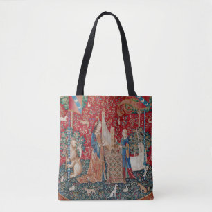 Tote Bag Audition sur la tapisserie médiévale de Lady et Un