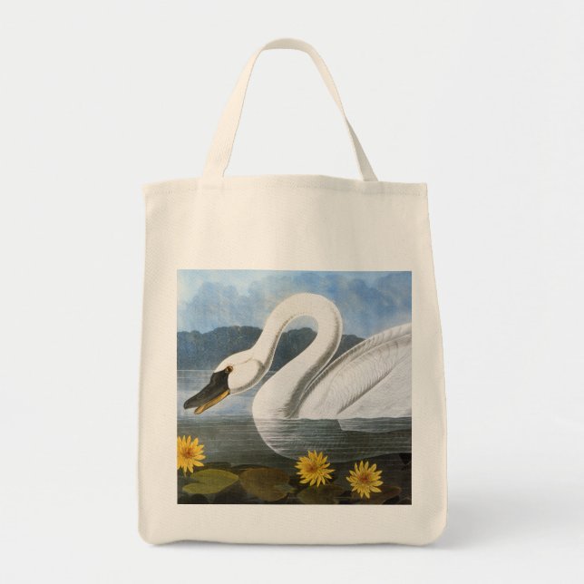 Tote Bag Audubon : Cygne commun (Devant)