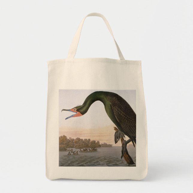 Tote Bag Audubon : Double Cormorant crêté (Devant)