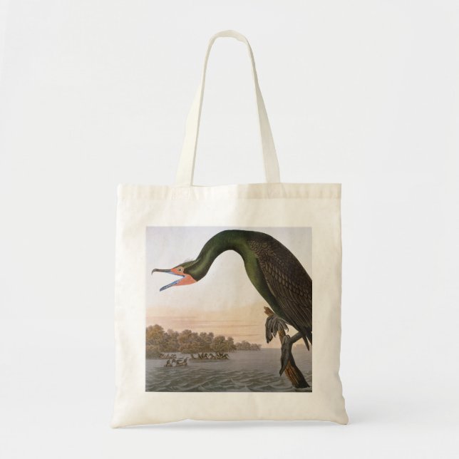 Tote Bag Audubon : Double Cormorant crêté (Devant)