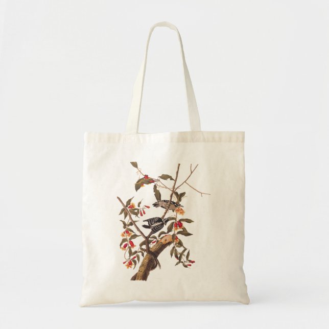 Tote Bag Audubon Downy Pic Paire Art Vintage (Devant)
