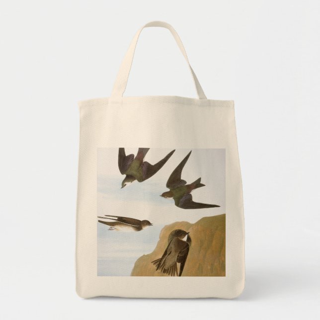 Tote Bag Audubon : Hirondelles (Devant)